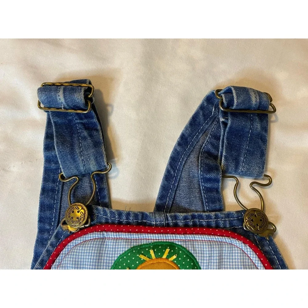 VTG OshKosh One-of-a-Kind Denim Kids Overalls‎ Quilted by Marti Michell Rare
